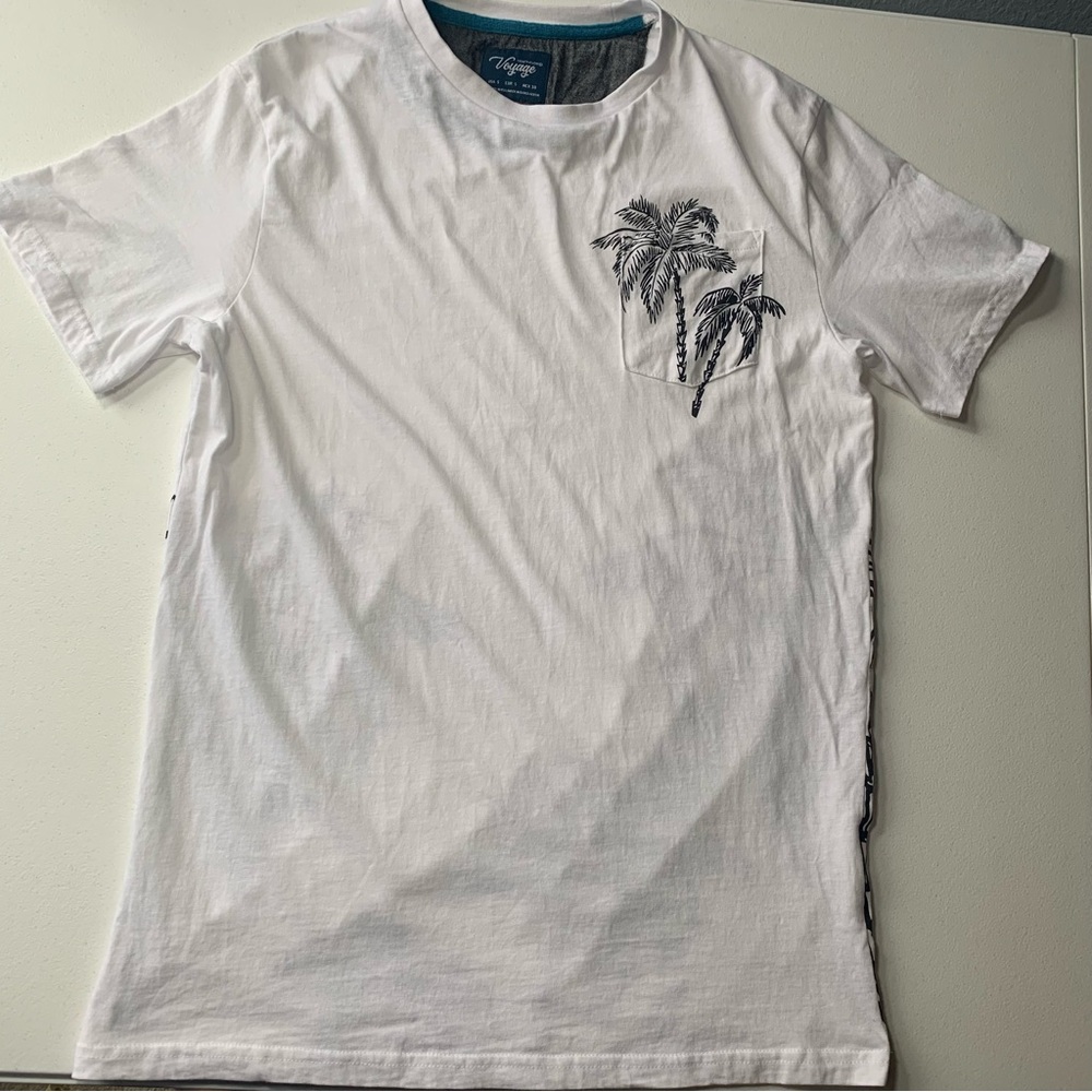 CRAFT AND FLOW VOYAGE‎ TROPICAL PALM BEACH T SHIRT MENS SMALL NWOT 100% cotton - Picture 9 of 9